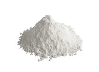 White Powder of Concrete, Clay or Bentonite Isolated on White Background with Clipping Path - obrazy, fototapety, plakaty
