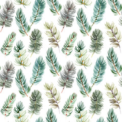 New Year seamless patterns, painted in hand-made water-colors, New Year's attributes and toys, New Year's atmosphere of fun, suitable for printing, truly seamless, of high quality, drawn in a realisti