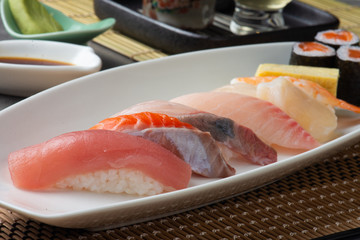 various Sushi Sashimi
