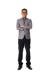 malay business man isolated on white full body