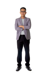 malay business man isolated on white full body