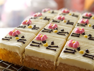 Homemade butter cream cake