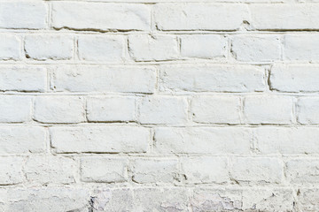 white brick wall texture, full frame view