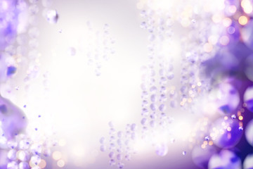 Bokeh purple beads background