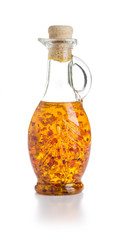 Olive oil with chili pepper.