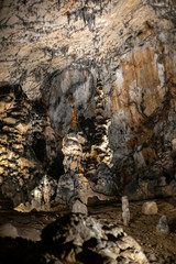 Stalactites and stalagmites cave