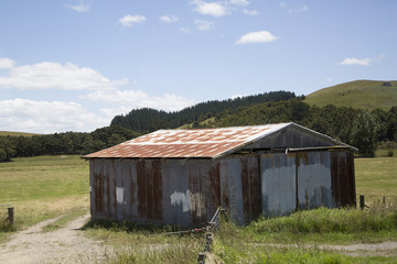 Barren shed with natural background