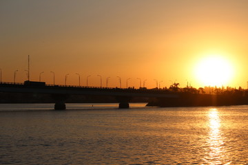 Sunset on the river 