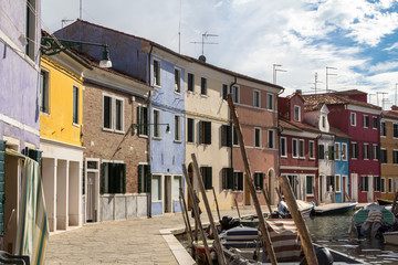 Fototapeta na wymiar Colorful houses in Burano, Venice