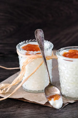natural yogurt with jam