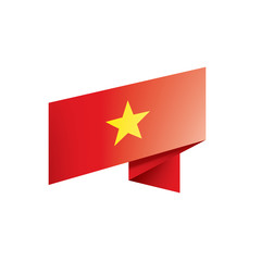 Vietnam flag, vector illustration on a white background