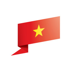 Vietnam flag, vector illustration on a white background