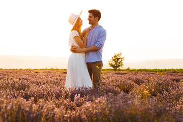 Lovely young couple embracing