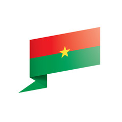 Burkina Faso flag, vector illustration on a white background