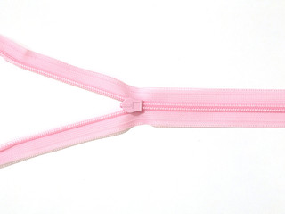 Pink zipper on white