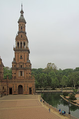 Naklejka premium Spain Square or Plaza de Espana in Seville