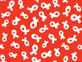 Aid ribbon logo. Vector drawing