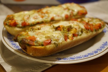 Baguettes on plate