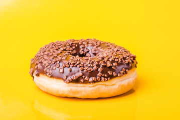 Donut. Sweet icing sugar food.