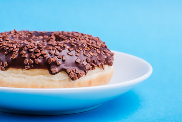 Donut. Sweet icing sugar food.