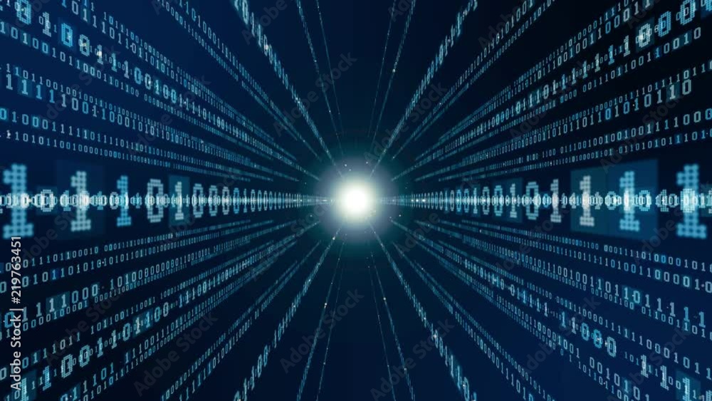 Aufkleber Digital binary code concept.