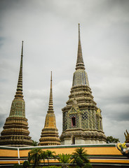Fototapeta premium Temple Wat Pho Old History in Bangkok, Thailand.