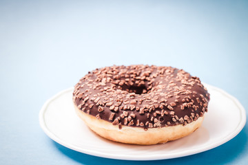 Donut. Sweet icing sugar food.