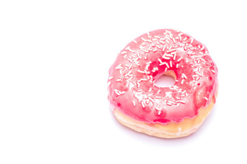 Donut. Sweet icing sugar food.