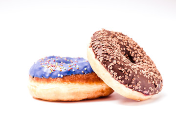 Donut. Sweet icing sugar food.