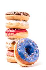 Donut. Sweet icing sugar food.