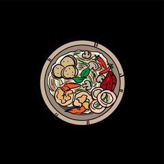 thai food Yummy Vermicelli Sea Food