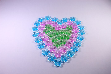 Heart of glass flowers