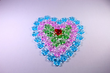 Heart of glass flowers