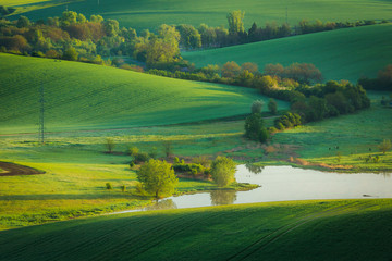 Moravian fields near Sardice, Hodonin, Czech Republic