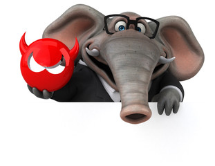 Fun elephant - 3D Illustration