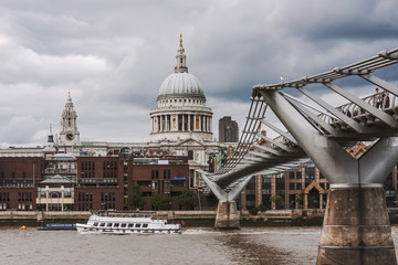 Fototapeta na wymiar City of London with River Thames and bridge