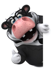 Fun cow - 3D Illustration