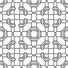 Abstract seamless black and white pattern