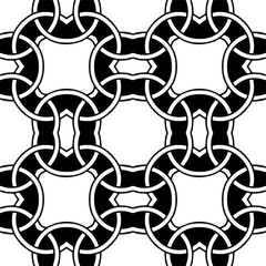 Abstract seamless black and white pattern