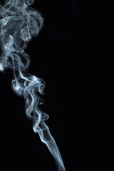 White smoke texture on black background