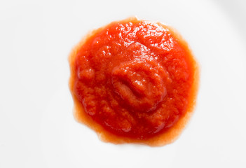 tomato sauce or ketchup, chilli sauce isolated on a white background with clipping path.