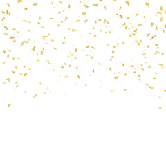 Celebration background template with confetti and gold ribbons. luxury greeting rich card.