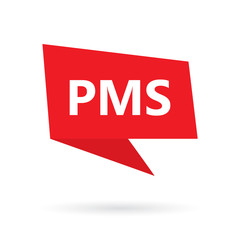 PMS (Premenstrual Syndrome) on a speach bubble- vector illustration