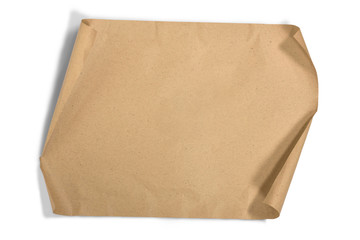 Unroll piece brown paper
