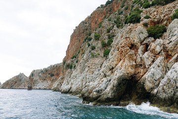 Fototapeta na wymiar The rocky mountains and the Mediterranean sea.