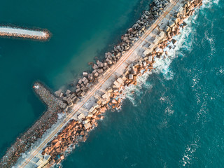 Aerial views Port Kembla Breakwall - 219772220