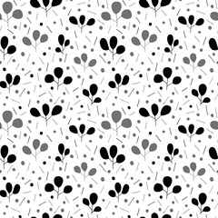 Stylish organic background. Seamless pattern.Vector. スタイリッシュ植物パターン