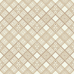 Ethnic boho seamless pattern. Lace. Traditional ornament. Geometric background. Tribal pattern. Folk motif. Textile rapport.