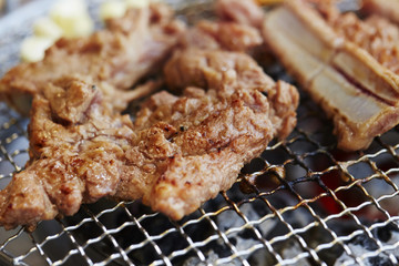 meat on grill
