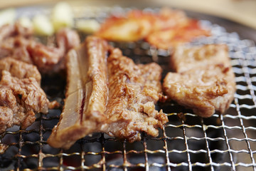 meat on grill